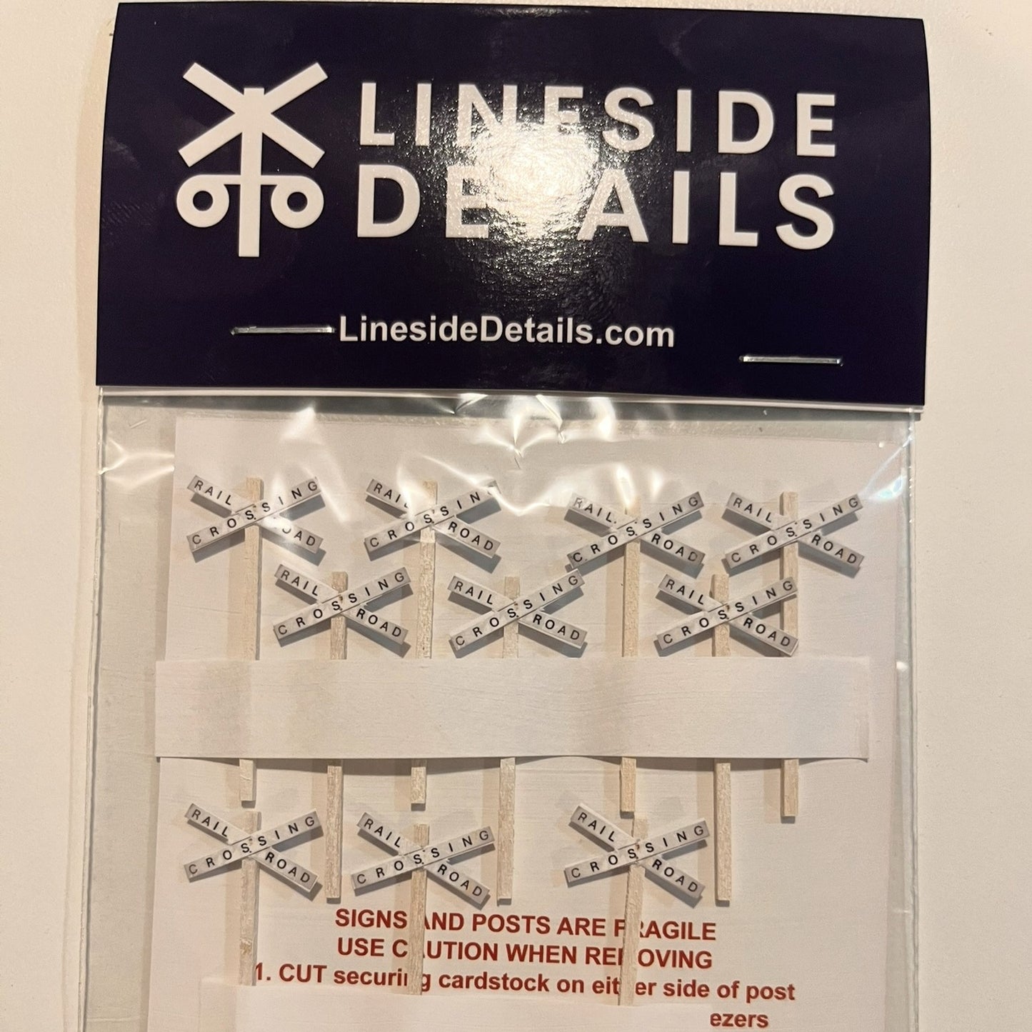 S Scale - Weathered Milwaukee Road Crossbucks - 2 Pack