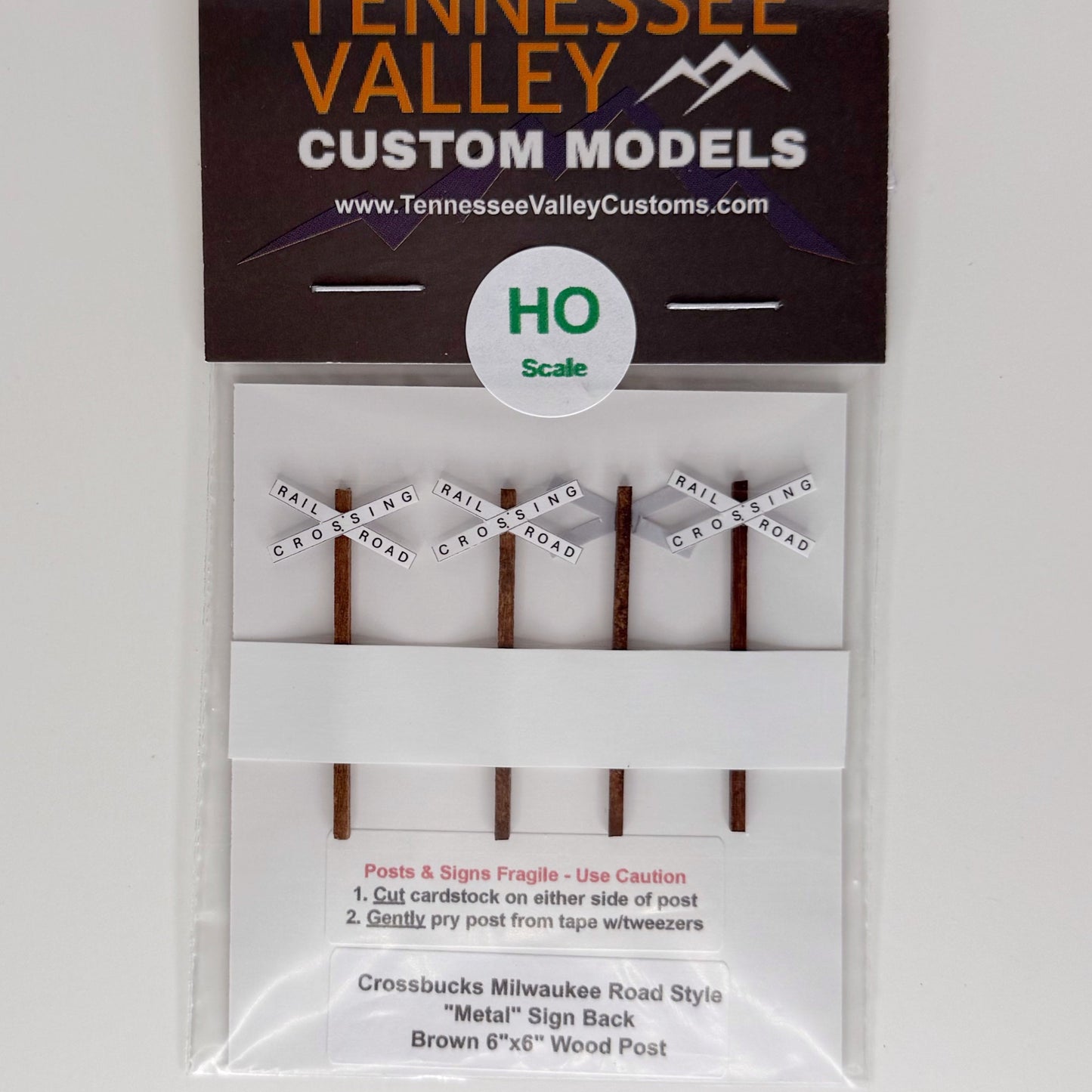 N Scale - Milwaukee Road Crossbucks - 2 Pack