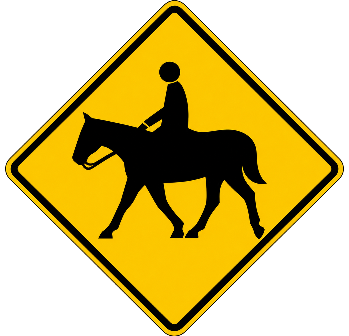 HO Scale - Horseback Rider Crossing Sign - 2 Pack