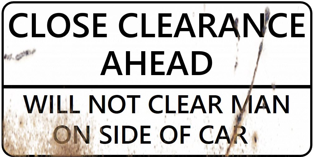 N Scale - Weathered Close Clearance Signs - 4 Pack