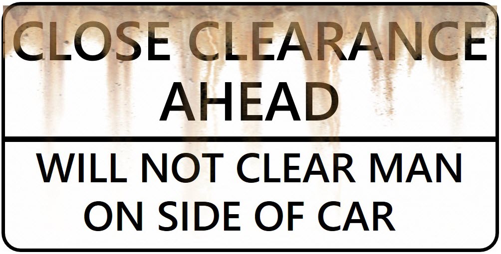 N Scale - Weathered Close Clearance Signs - 4 Pack