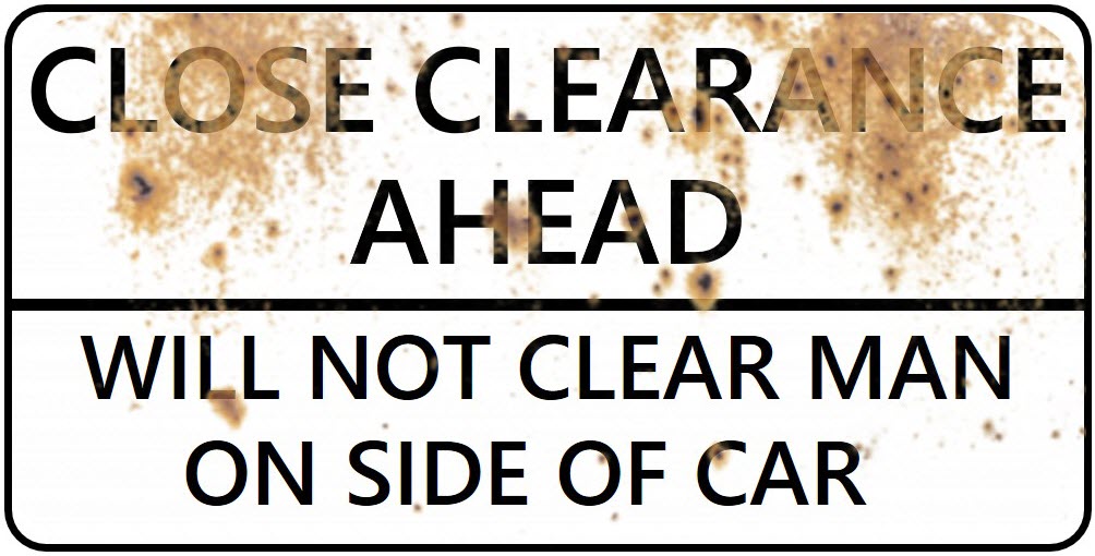 N Scale - Weathered Close Clearance Signs - 4 Pack