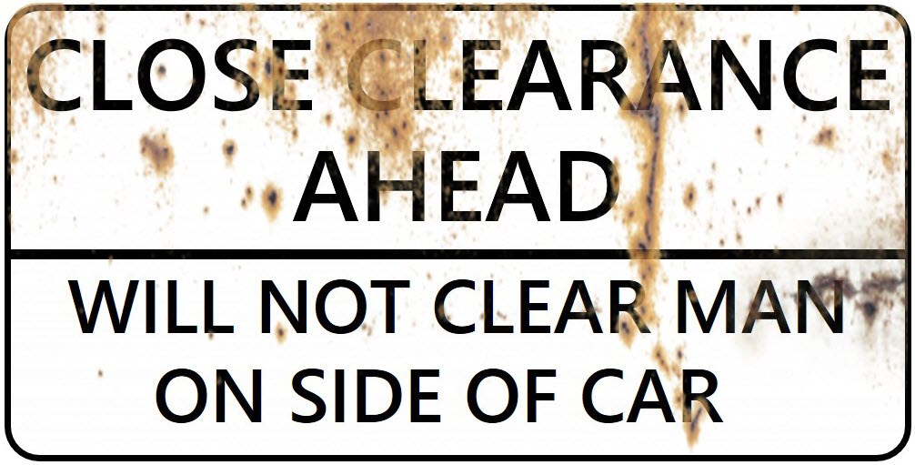 N Scale - Weathered Close Clearance Signs - 4 Pack