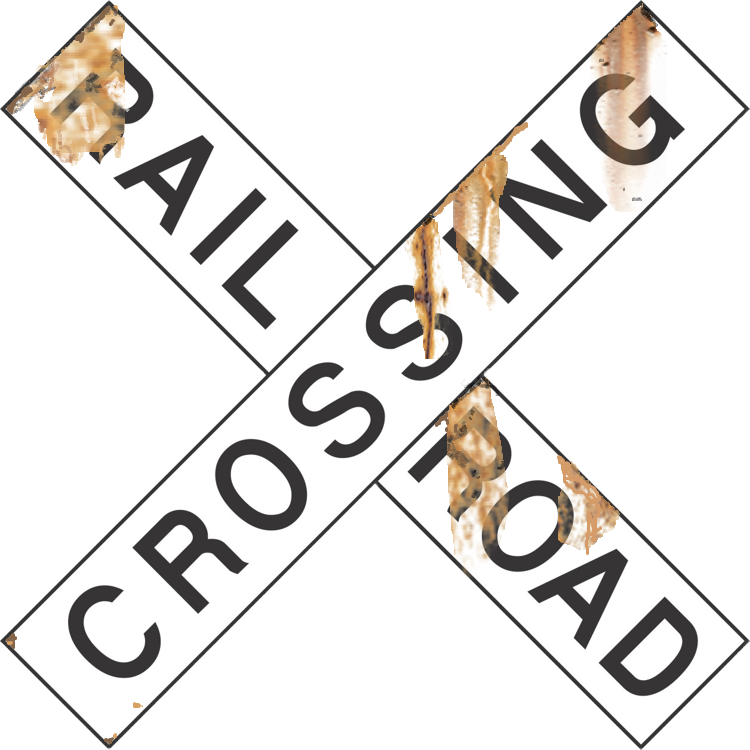O Scale - Weathered Modern Crossbucks - 2 Pack