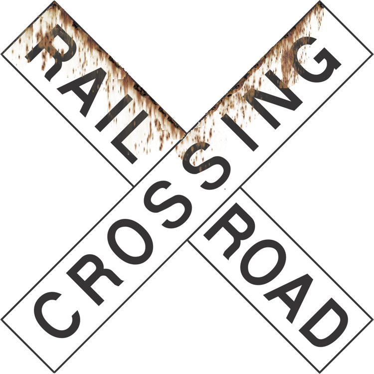 O Scale - Weathered Modern Crossbucks - 2 Pack