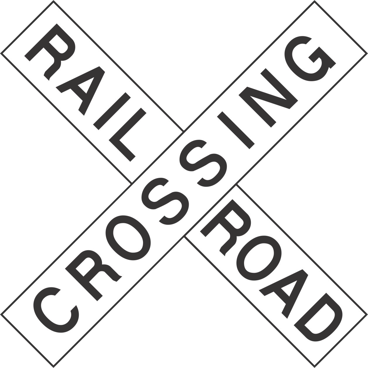 N Scale - Modern Crossbucks - 2 Pack