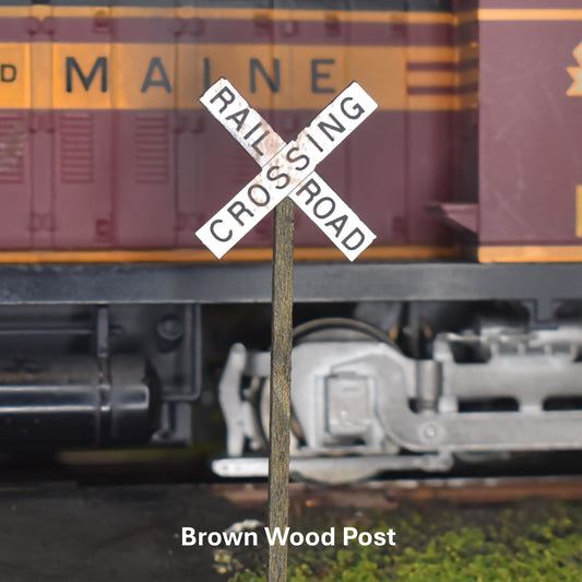 O Scale - Weathered Modern Crossbucks - 2 Pack