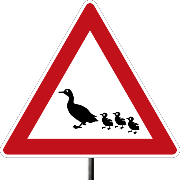 N Scale - Duck Crossing Sign Pack – 4 Pack