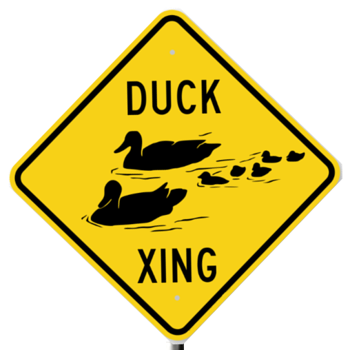 N Scale - Duck Crossing Sign Pack – 4 Pack