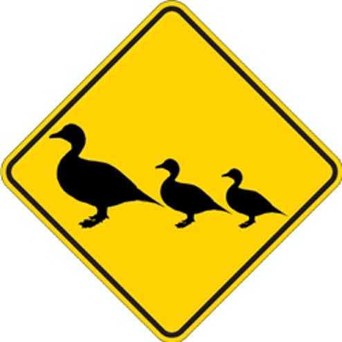 N Scale - Duck Crossing Sign Pack – 4 Pack
