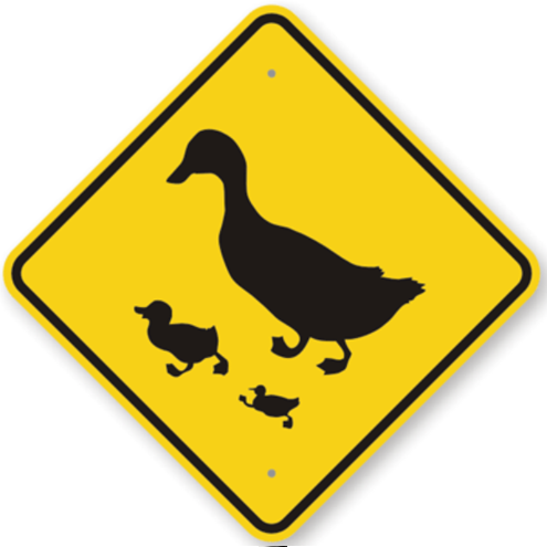 N Scale - Duck Crossing Sign Pack – 4 Pack