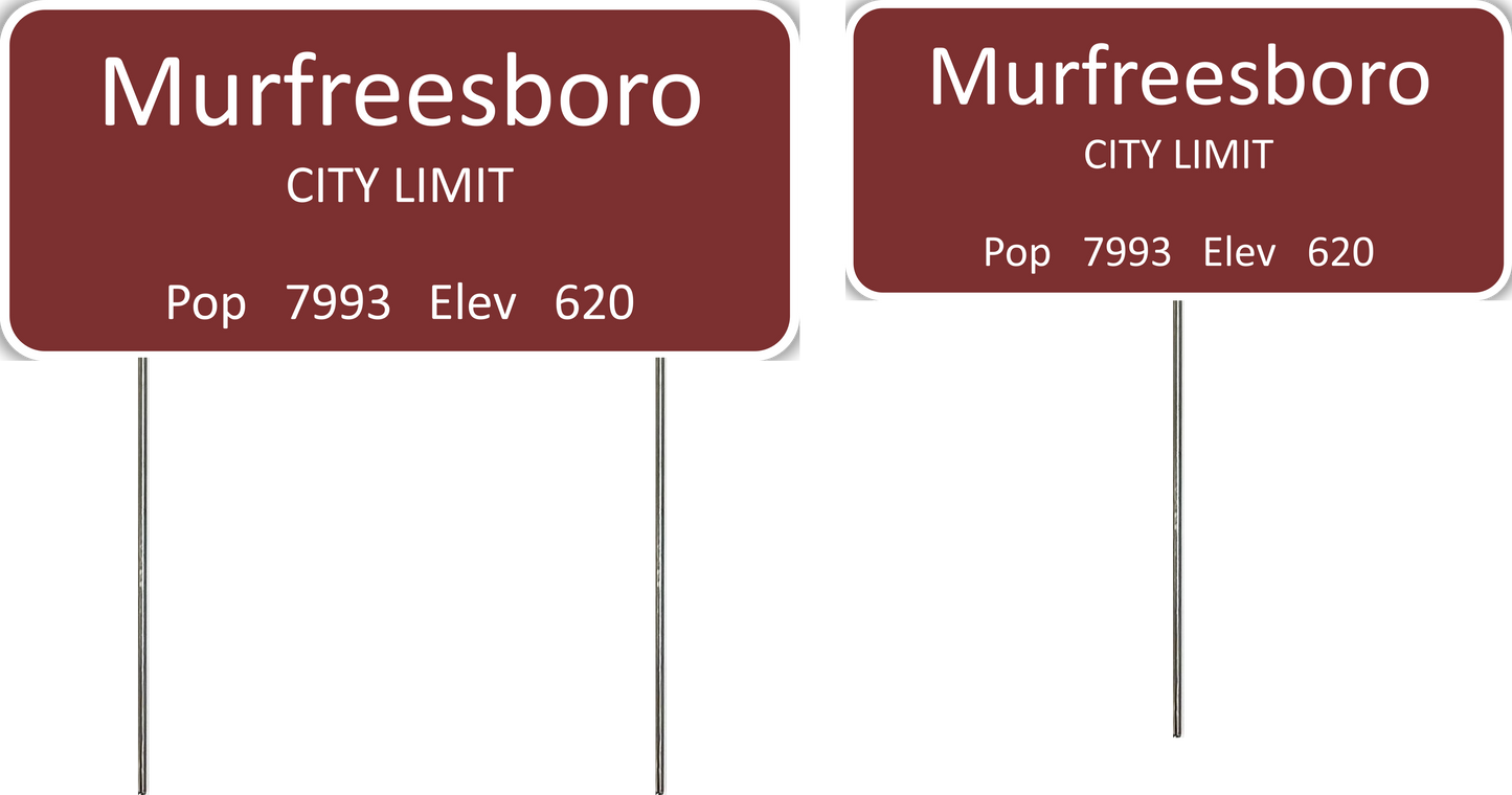 N Scale - City & Town Limit or Landmark Signs - CUSTOM ORDER