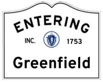N Scale - Massachusetts Town Line Sign - Single Sided Sign