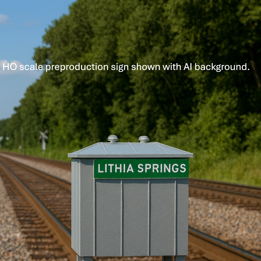 N Scale - Southern Railway - NS Location Sign - Customized