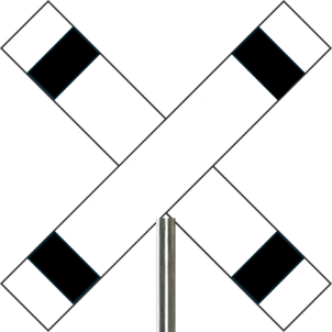 HO Scale - Maine Central Warning Crossbucks - 2 Pack