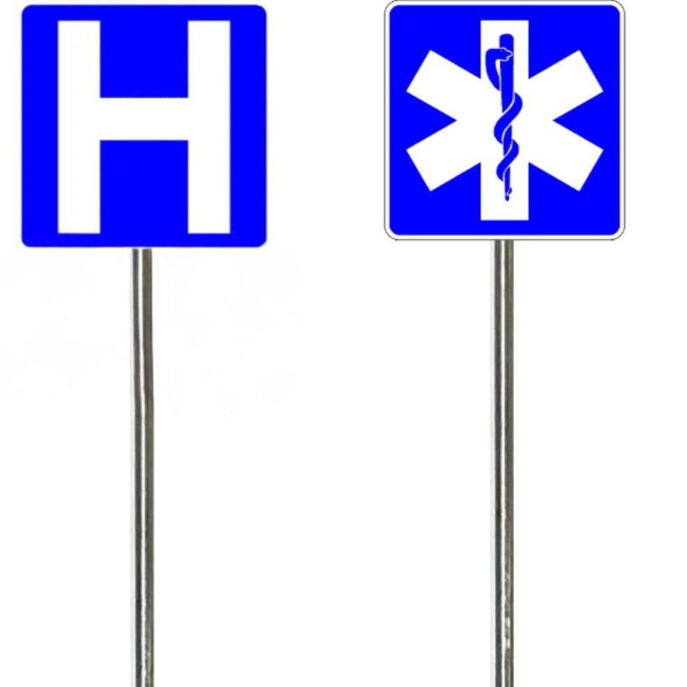 N Scale - Hospital Signs - 2 Pack
