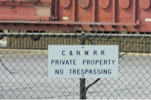 HO Scale - C & N W No Trespassing Sign -4 Pack