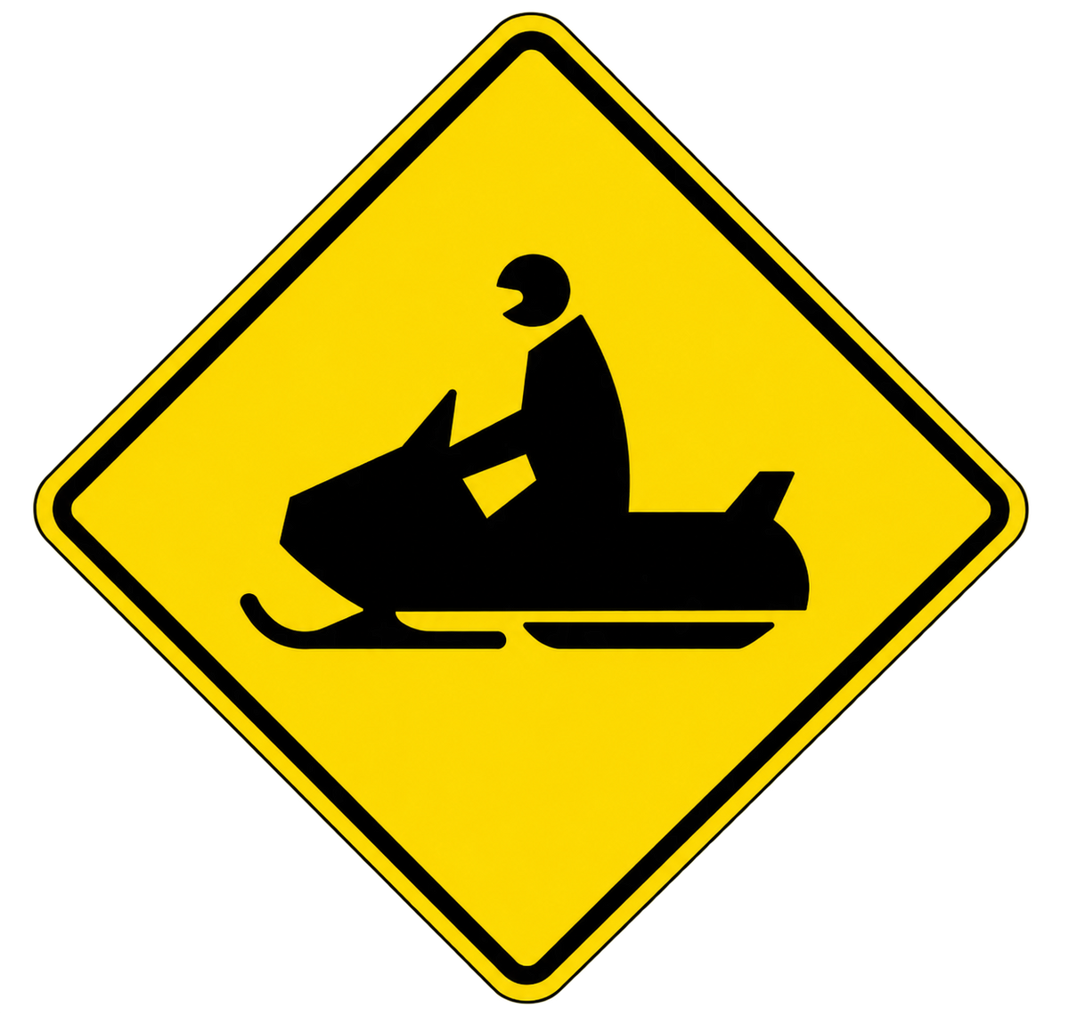 HO Scale - Snowmobile Crossing Sign - 2 Pack