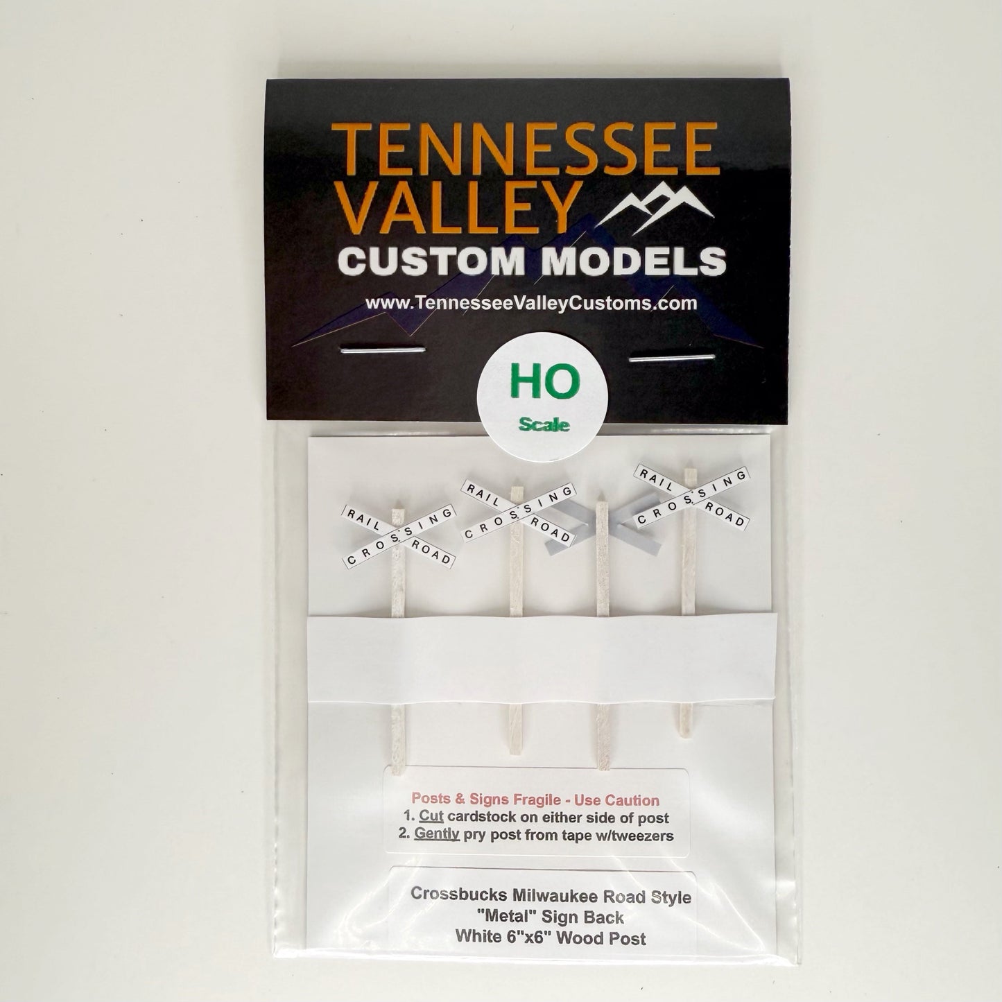 N Scale - Milwaukee Road Crossbucks - 2 Pack