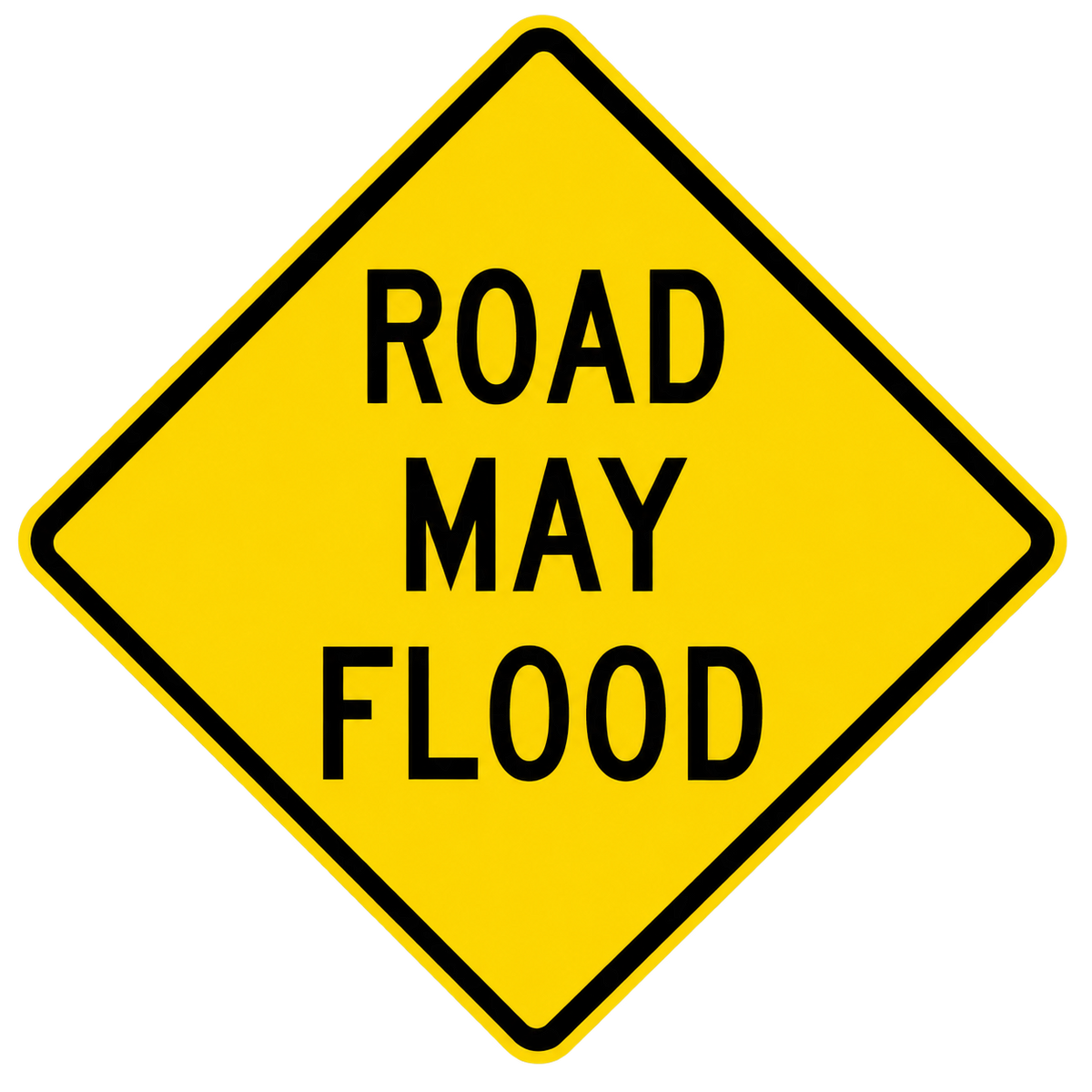 HO Scale - Road May Flood Sign - 2 Pack
