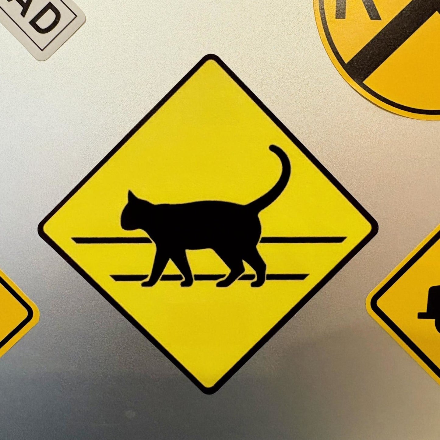 Cat Crossing Sticker