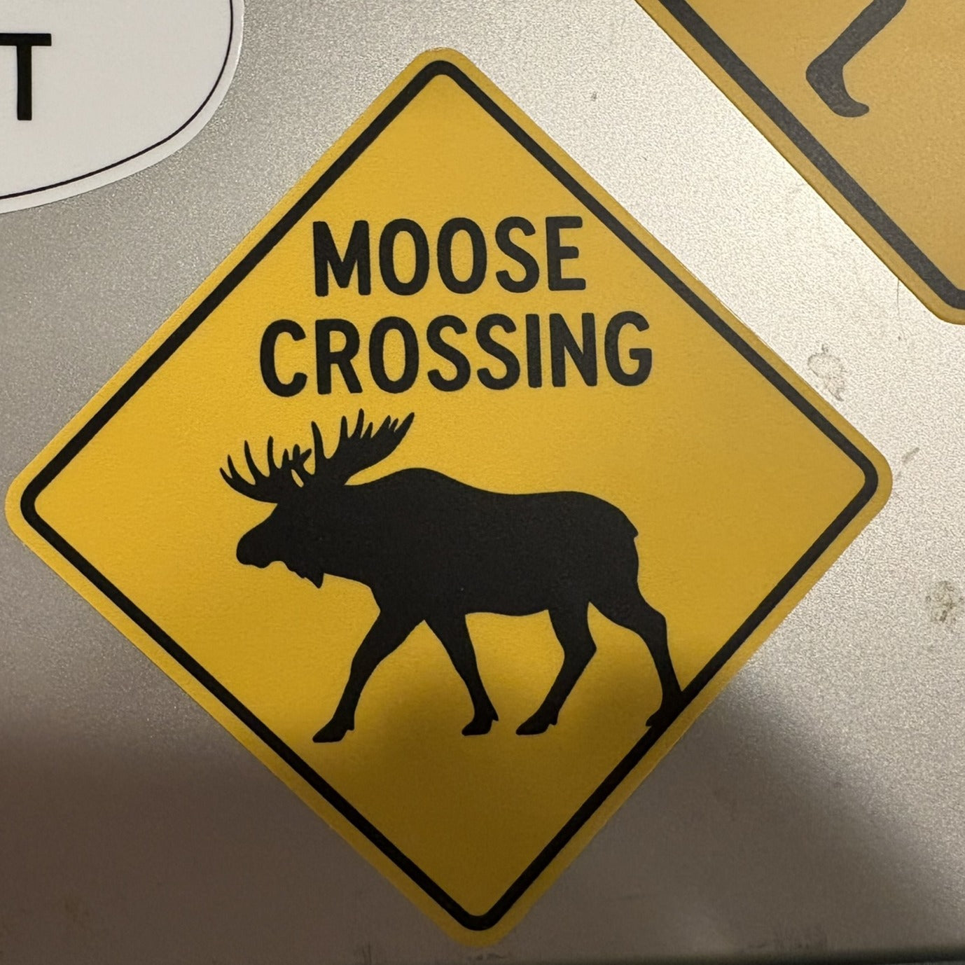Moose Crossing Sticker