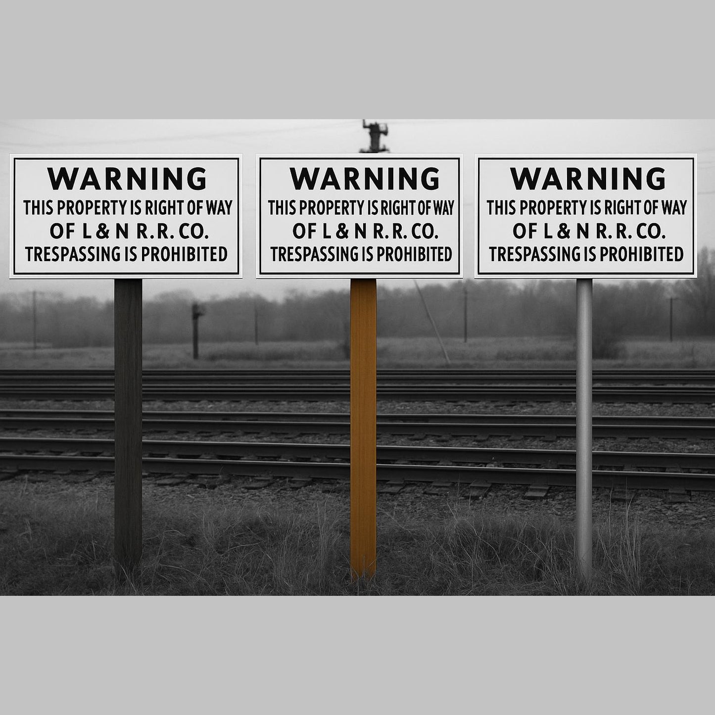 HO Scale - L&N  - Trespassing is Prohibited - 2 Pack