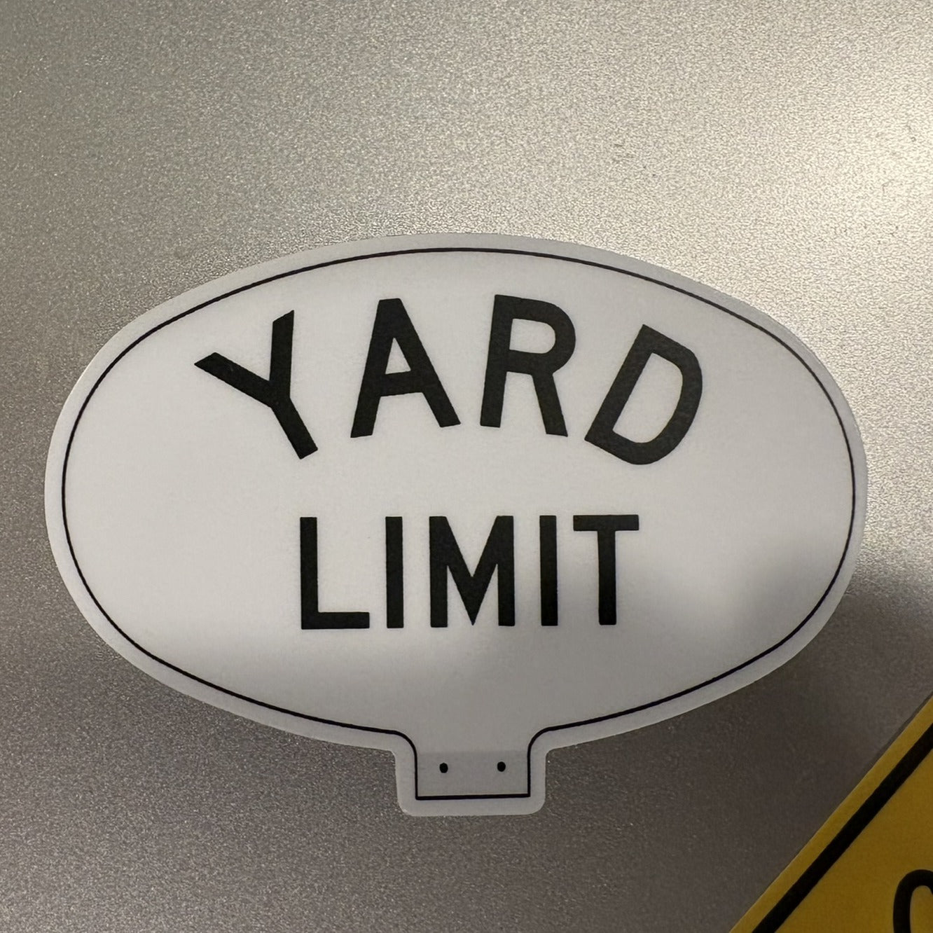 Oval Yard Limit Sticker