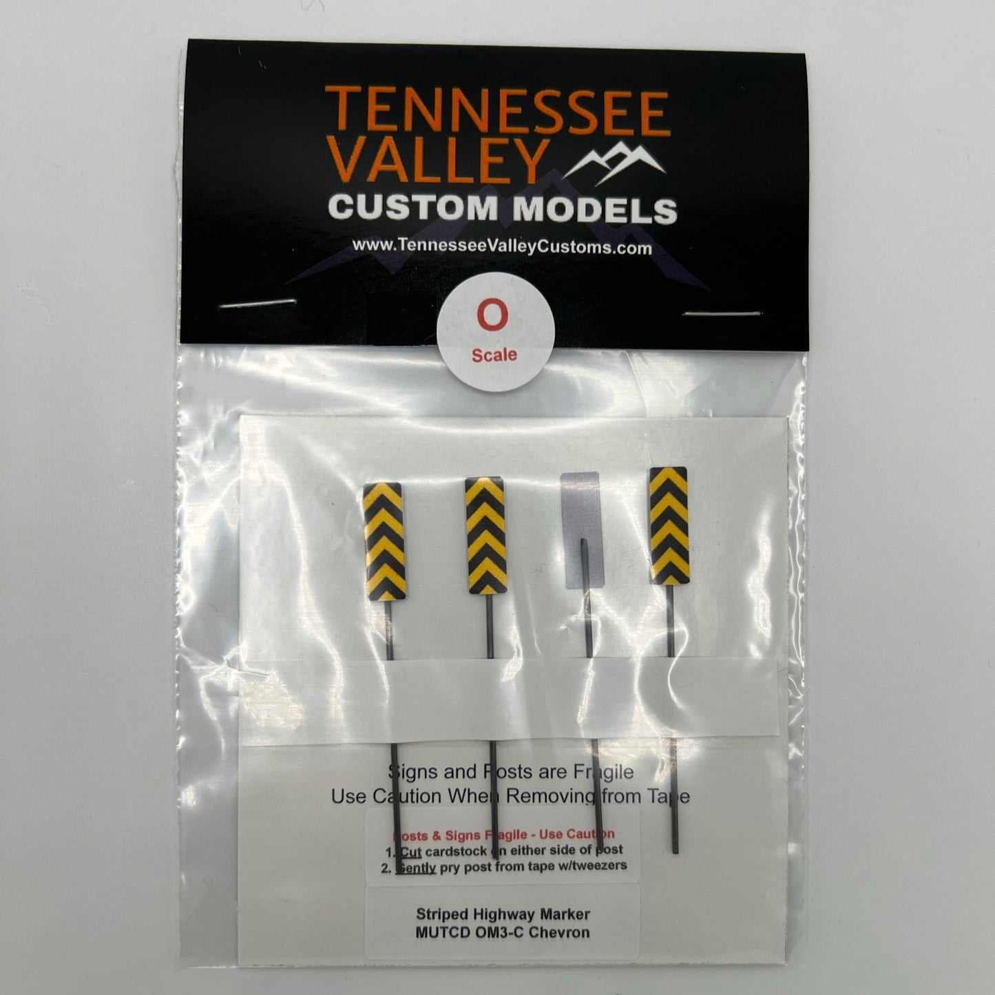 Model Railroad Hazard Markers HO scale four pack Center markers. O Gauge, HO Gauge, N Gauge, S Gauge, O Scale Chevron Warning, Model Railway, Chevons, bumblebee marker