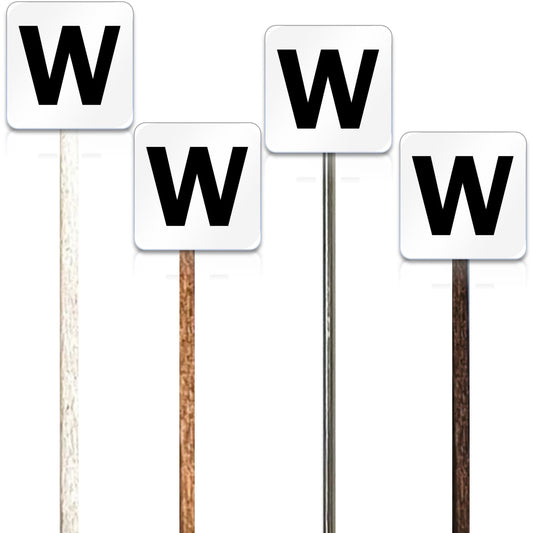 Model Railroad Signs, Whistle Stop,  Whistle Sign, Whistleboard, O Scale, N Scale, HO Scale, S Scale, Model Layouts, O Gauge, S Gauge, HO Gauge, N Gauge, W sign, Brown post, Steel Pole, Creosote Post, White Post