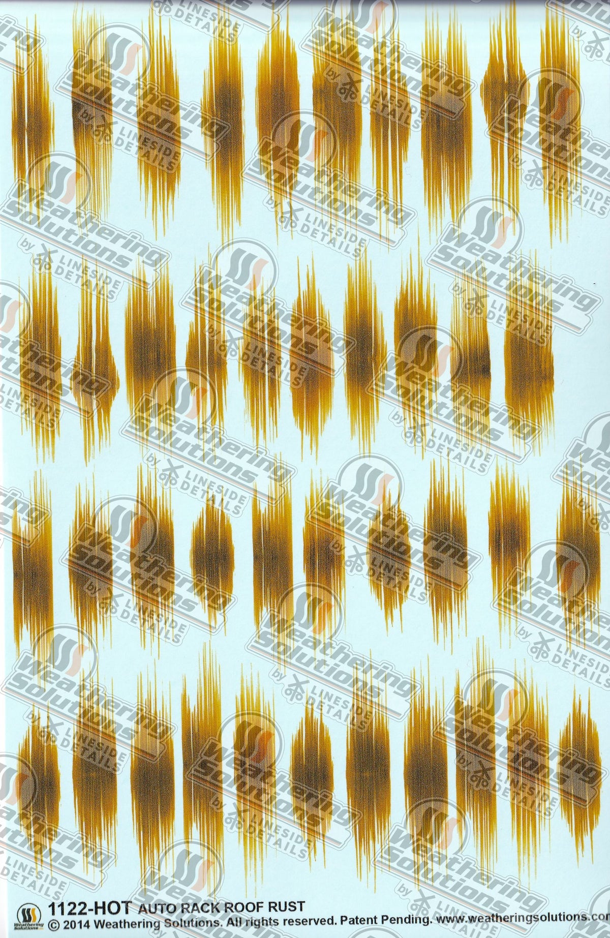 1122-HOT – Auto Rack Roof Rust Decals- Weathering Solutions