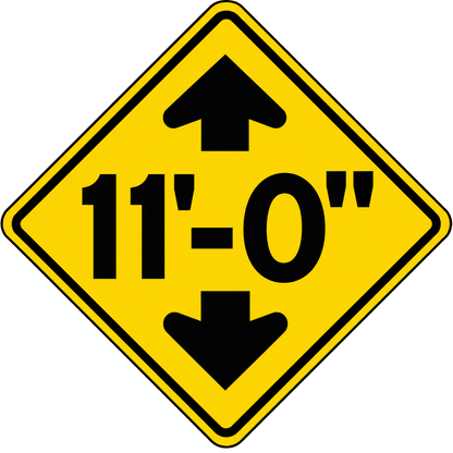 HO Scale -Bridge Clearance Signs - 2 Pack