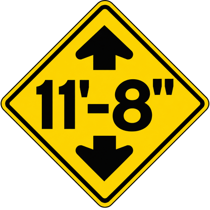 HO Scale -Bridge Clearance Signs - 2 Pack