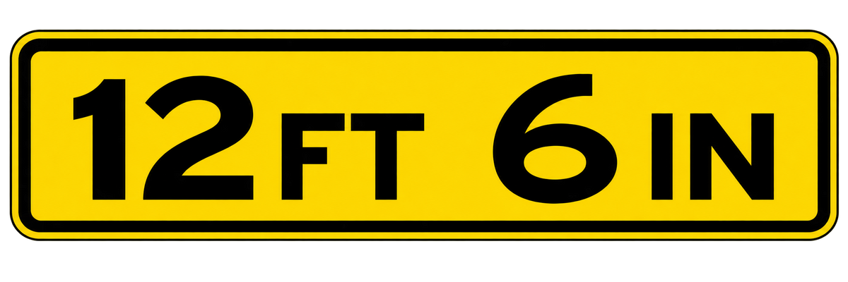 HO Scale -Bridge Clearance Signs - 2 Pack
