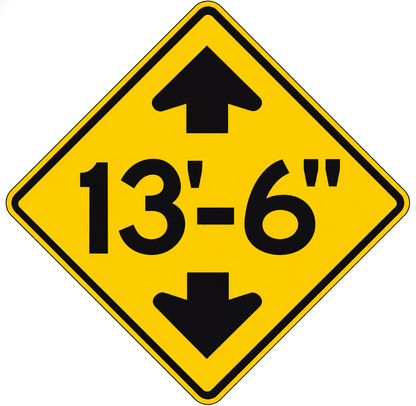 HO Scale -Bridge Clearance Signs - 2 Pack