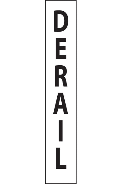 HO Scale - Vertical Derail Sign - 2 Pack