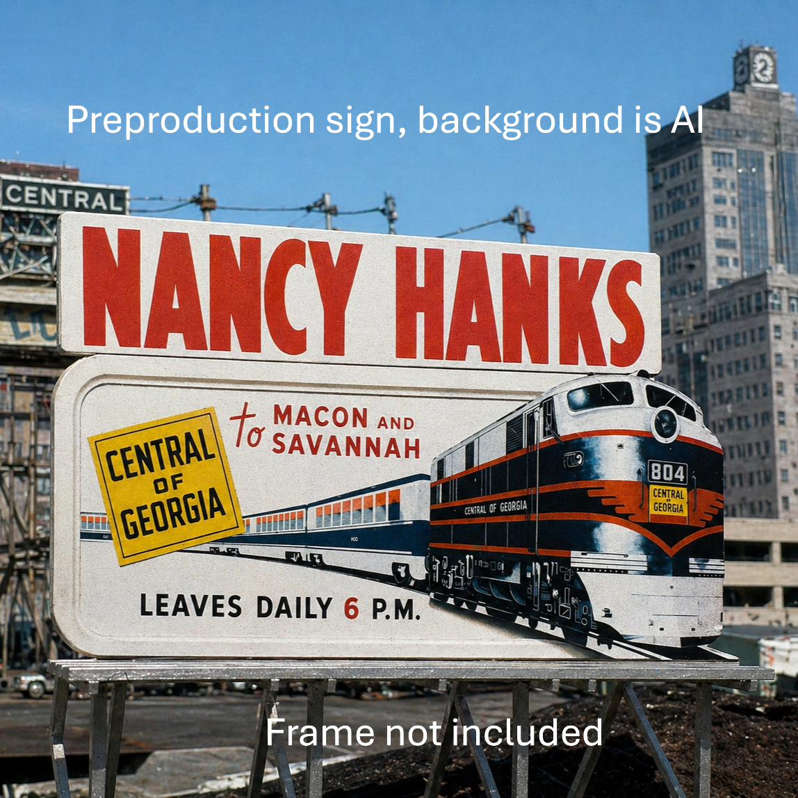 HO Scale - NANCY HANKS Billboard - Sign Only