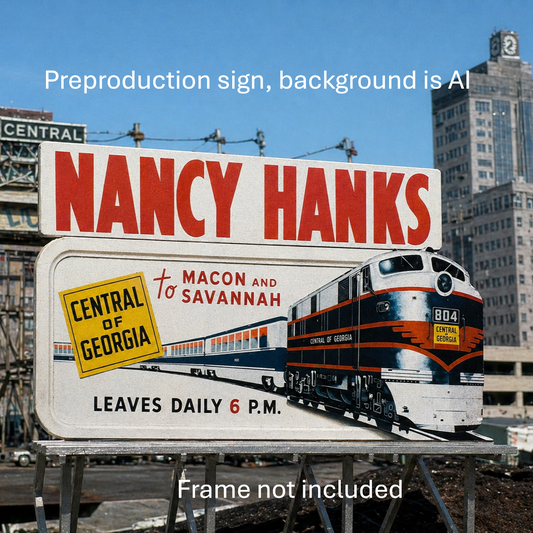 HO Scale - NANCY HANKS Billboard - Sign Only