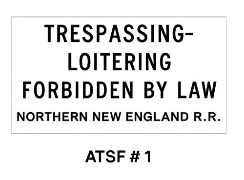 Freelance Railroad No Trespassing Signs - Set of 20