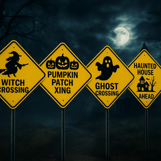 N Scale - Halloween Road Signs