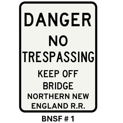 Freelance Railroad No Trespassing Signs - Set of 20