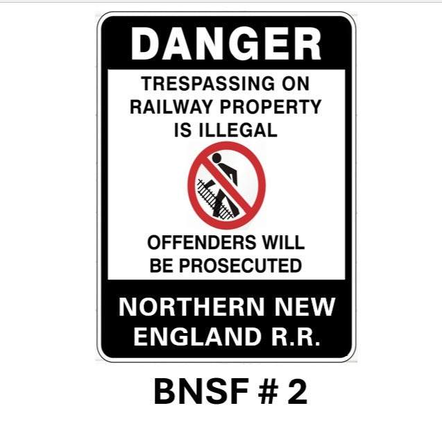 Freelance Railroad No Trespassing Signs - Set of 20