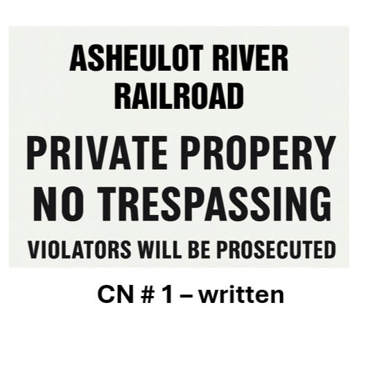 Freelance Railroad No Trespassing Signs - Set of 20