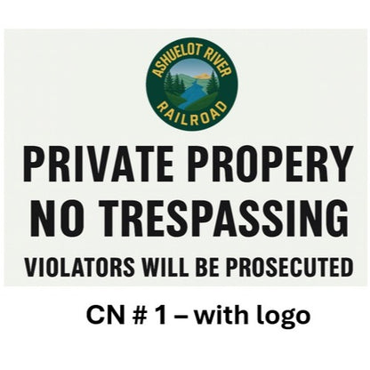 Freelance Railroad No Trespassing Signs - Set of 20