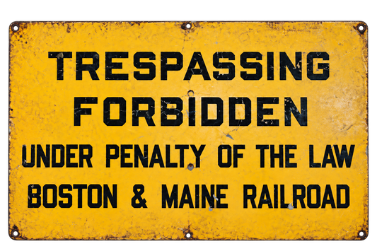 HO Scale - Boston & Maine No Trespassing Sign - 2 Pack
