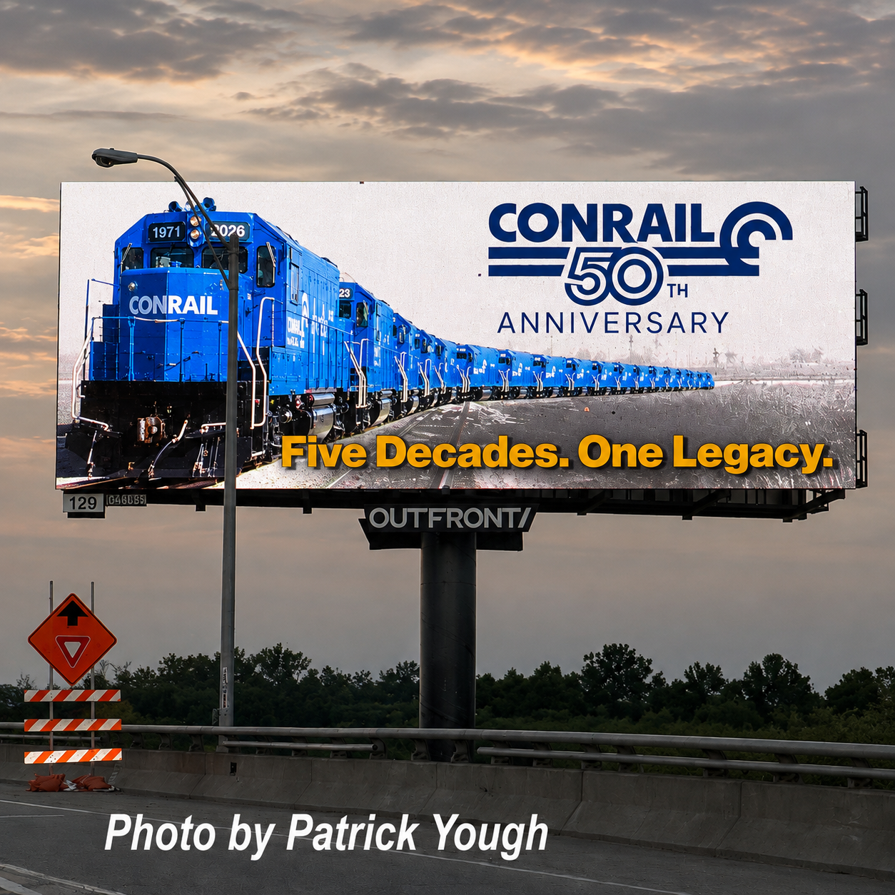 HO Scale - Conrail 50th Anniversary Billboard (Sign Only)