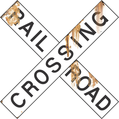 O Scale - Weathered Modern Crossbucks - 2 Pack