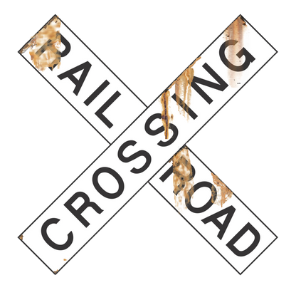 O Scale - Weathered Modern Crossbucks - 2 Pack