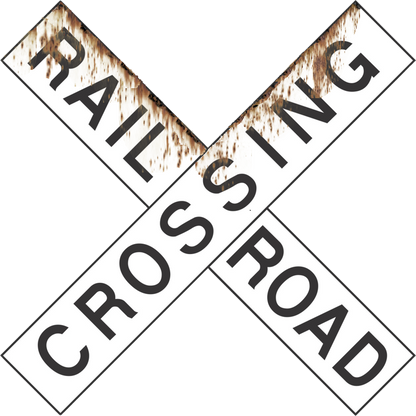 O Scale - Weathered Modern Crossbucks - 2 Pack