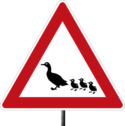 N Scale - Duck Crossing Sign Pack – 4 Pack